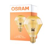 Osram Vintage 1906 LED E27 Poire Filament Dorée 4.5W 420lm - 825 Blanc Très Chaud | Équivalent 40W