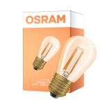 Osram Vintage 1906 LED E27 Edison Filament Dorée 4.8W 360lm - 822 Blanc Très Chaud | Dimmable - Équivalent 40W