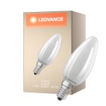 Ledvance LED Classic E14 Bougie Filament Dépolie 1.2W 255lm - 840 Blanc Froid | Équivalent 25W