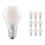 Lot 10x Osram CLASSIC LED E27 Poire Filament Dépolie 7.5W 1055lm - 827 Blanc Très Chaud | Équivalent 75W