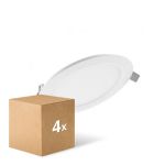 Lot 4x Ledvance Downlight LED Slim Rond DN155 12W 1020lm 120D - 830 Blanc Chaud | 169mm 