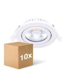 Lot 10x Noxion LED Inclinable Slim Spot Blanc Rond 5W 550lm 60D - 940 Blanc Froid | 85mm - IP54 - Dimmable - Meilleur Rendu Des Couleurs