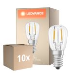 Lot 10x Ledvance Spécial LED E14 T26 Filament Claire 1.3W 110lm - 827 Blanc Très Chaud | Équivalent 12W
