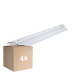 Lot 4x Noxion Réglette Click Réflecteur V2 LED T8 | Convient pour 2x 120cm Tube LED