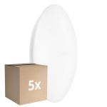 Lot 5x Ledvance Hublot LED Surface CIRCULAR 500 PS Acier Blanc 42W 3500lm - 840 Blanc Froid | IP44