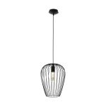 Eglo Suspension Luminaire Newtown Acier Noir | IP20 - Convient pour 1x E27 