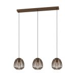 Eglo Suspension Luminaire Espinal Acier Bronze | IP20 - Convient pour 3x E27 