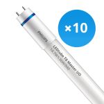 Lot 10x Philips Tube LED T8 MASTER (EM/Direct 230V) Ultra Output 14.7W 2500lm - 840 Blanc Froid | 120cm - Équivalent 36W