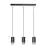 Emibig Suspension Luminaire Fumiko Acier Noir | Convient pour 3x GU10 - Max 10W
