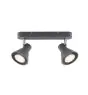 Nordlux Eik 2 Spot Métal Gris | Convient pour 2x GU10