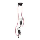 Emibig Suspension Luminaire Bobi Acier Noir | Convient pour 2x E27 - Max 15W