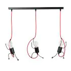 Emibig Suspension Luminaire Bobi Acier Noir | Convient pour 3x E27 - Max 15W