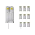 Lot 10x Noxion Bolt LED Capsule G4 0.9W 100lm - 827 Blanc Très Chaud | Équivalent 10W