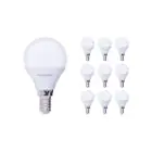 Lot 10x Noxion Lucent Lustre LED E14 Boule Dépolie 2.5W 250lm - 827 Blanc Très Chaud | Équivalent 25W