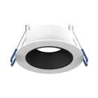 Noxion Spot LED Ares Profond ring Blanc - avec Inner Cercle  Noir | Diamètre 68mm - incl. GU10 Fitting