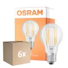 Lot 6x Osram LED Superstar E27 Poire Filament Claire 7.5W 1055lm - 940 Blanc Froid | Meilleur Rendu Des Couleurs - Dimmable - Équivalent 75W