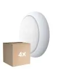 Lot 4x Noxion Hublot LED Pro V2 12/16/20W 2400lm - 830-840-865 CCT | 325mm - IP65 + Cercle  Blanc