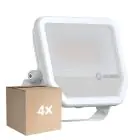 Lot 4x Ledvance Projecteur LED Aluminium Blanc 41W 6000lm 100D - 840 Blanc Froid | IP66 - Symétrique