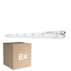 Lot 6x Ledvance Réglette LED Étanche Imperméable 46W 5750lm - 830 Blanc Chaud | 150cm