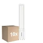 Lot 10x Philips CorePro PL-L LED Ampoule HF 8W - 840 Blanc Froid | 4-Pins - Équivalent 18W