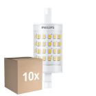 Lot 10x Philips CorePro LED R7S Linéaire 78mm Claire 7W 950lm - 830 Blanc Chaud | Équivalent 60W