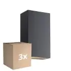 Lot 3x Nordlux Rold Applique Murale Métal Noir  10.5W 350lm - 830 Blanc Chaud