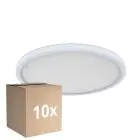 Lot 10x D'Lite Plafonnier Luma Blanc 18W 1700lm - 827 Blanc Très Chaud | IP44 - 29cm
