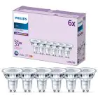 Lot 6x Philips Spot LED GU10 PAR16 4W 275lm 36D - 840 Blanc Froid