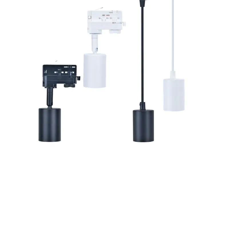Noxion pendant and spotlight track lights GU10 in black and white