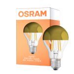 Osram Classic LED E27 Peer Filament Spiegel Goud 4W 400lm - 827 Zeer Warm Wit | Vervangt 35W