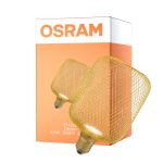 Osram Decor Plat Lamp In Metaal Behuizing LED E27 Special Mat Goud 3.5W 300lm - 827 Zeer Warm Wit | Vervangt 25W