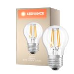 Ledvance Classic LED E27 Peer Filament Helder 4.2W 470lm - 927 Zeer Warm Wit | Beste Kleurweergave - Dimbaar - Vervangt 40W