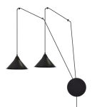 Emibig Hanglamp Abramo Staal Zwart | Geschikt voor 2x E27 - Max 15W