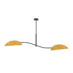 Emibig Plafondlamp Lotus Staal Zwart | Geschikt voor 2x E14 - Max 10W