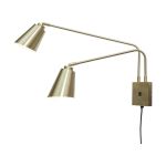 It's about RoMi Wandlamp Bremen Ijzer Goud | Geschikt voor 2x E27 