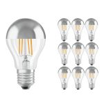 Voordeelpak 10x Osram CLASSIC LED E27 Peer Filament Helder 6.5W 650lm - 827 Zeer Warm Wit | Vervangt 50W