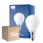 Voordeelpak 10x Philips Master Value LED Lustre E14 Kogel Mat 3.4W 470lm - 927 Zeer Warm Wit | Beste Kleurweergave - Dimbaar - Vervangt 40W