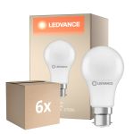 Voordeelpak 6x Ledvance Performance LED Lamp B22d Peer Mat 8.5W 806lm - 827 Zeer Warm Wit|Vervangt 60W