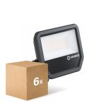 Voordeelpak 6x Ledvance LED Floodlight Aluminium Zwart 69W 10000lm 100D - 840 Koel Wit | IP66 - Symmetrisch