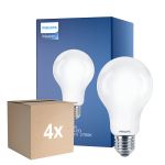 Voordeelpak 4x Philips Classic LED Lamp E27 Peer Mat 17.5W 2452lm - 827 Zeer Warm Wit | Vervangt 150W
