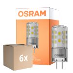 Voordeelpak 6x Osram Parathom LED Pin GY6.35 3.3W 470lm - 827 Zeer Warm Wit | Vervangt 40W
