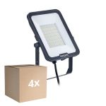 Voordeelpak 4x Philips LED Floodlight Ledinaire BVP167 70W 8400lm 110D - 830-840-865 CCT | IP65 - Symmetrisch