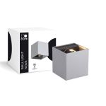 D'Lite Wandlamp Nova Aluminium Zilver Up & Down 4.9W 480lm - 830 Warm Wit | IP54 - Verstelbare Gradenbundel