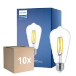 Voordeelpak 10x Philips MASTER Value LED Lamp E27 Edison Filament Helder 5.9W 806lm - 922-927 Dim to Warm | Beste Kleurweergave - Vervangt 60W