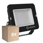 Voordeelpak 8x Ledvance LED Floodlight Compact Zwart 50W 5000lm 100D - 840 Koel Wit | IP65 - Symmetrisch 