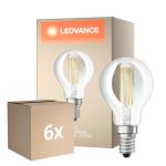 Voordeelpak 6x Osram Classic LED E14 Kogel Filament Helder 5.5W 806lm - 827 Zeer Warm Wit | Dimbaar - Vervangt 60W