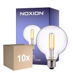 Voordeelpak 10x Noxion Lucent Filament LED E27 Globe Helder 7W 806lm - 827 Zeer Warm Wit | Dimbaar - Vervangt 60W