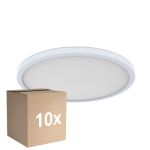 Voordeelpak 10x D'Lite Plafondlamp Luma Wit 18W 1700lm - 827 Zeer Warm Wit | IP44 - 29cm