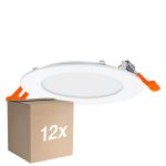 Voordeelpak 12x Osram LED Downlight Recess Slim Wit 8W 550lm 110D - 830 Warm Wit | Zaagmaat 120mm - IP20