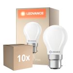 Voordeelpak 10x Ledvance Classic LED B22 Peer Mat 3.4W 470lm - 827 Zeer Warm Wit | Dimbaar - Vervangt 40W
